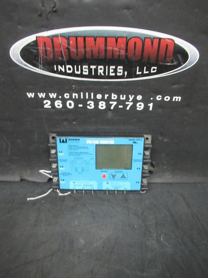 Used WAGNER DELUXE THREE PHASE VOLTAGE MONITOR DTP-3 90-600 VAC 10 AMP