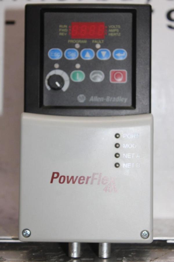 Used ALLEN-BRADLEY POWERFLEX 40 DRIVE 22B-D010N104 4 KW 5 HP 3-PHASE 480V 13 AMP