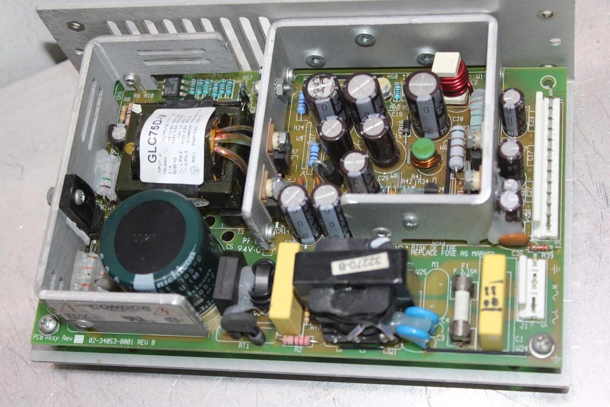 Used CONDOR DC POWER SUPPLY 02-34053-0001 REV. B GLC75D-V IN: 120/240VAC OUT: 24 VDC