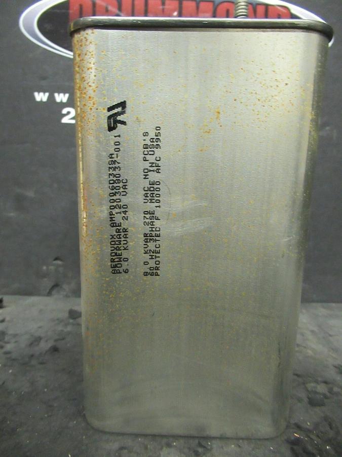 Used (1) 6 KVAR AEROVOX AMP0006033SA POWERWARE CAPACITOR 240 VAC 3 PH 120308037-001