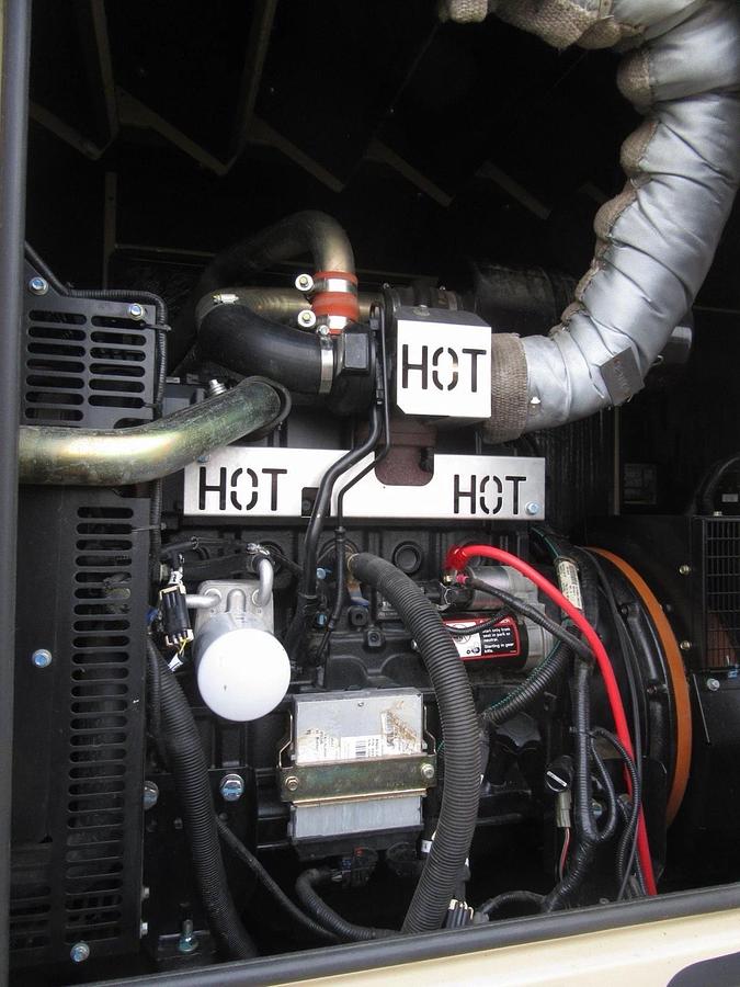 Used 60 KW DIESEL GENERATOR GENERAC 120/240 VOLT ONLY 500 HRS SOUND ENCLOSED VIDEO