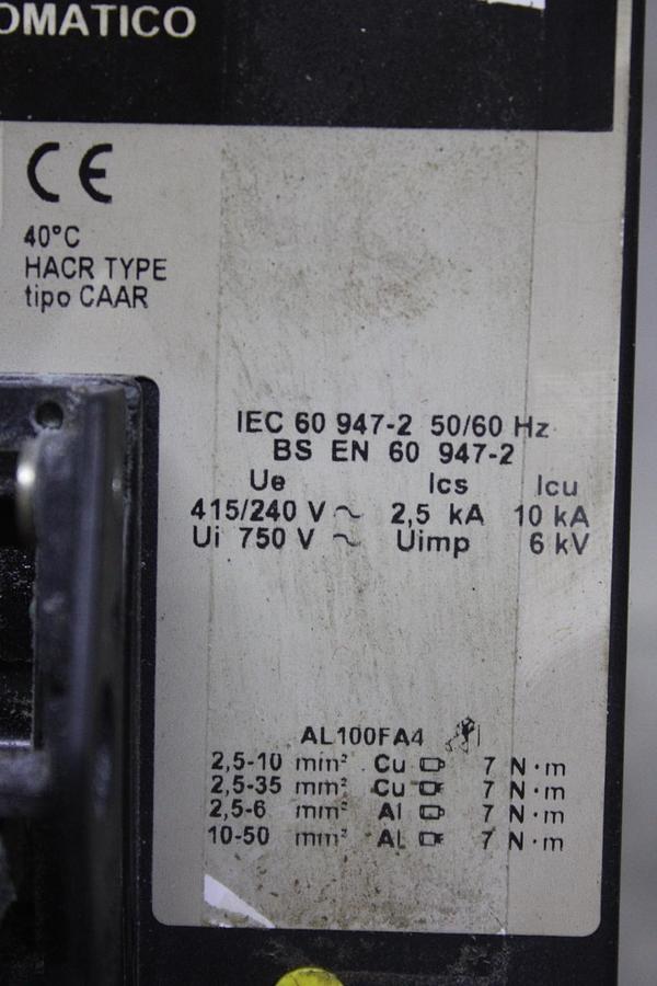 Used SQUARE D I-LINE CIRCUIT BREAKER FC34060 60 AMP 480 VAC 3-POLE