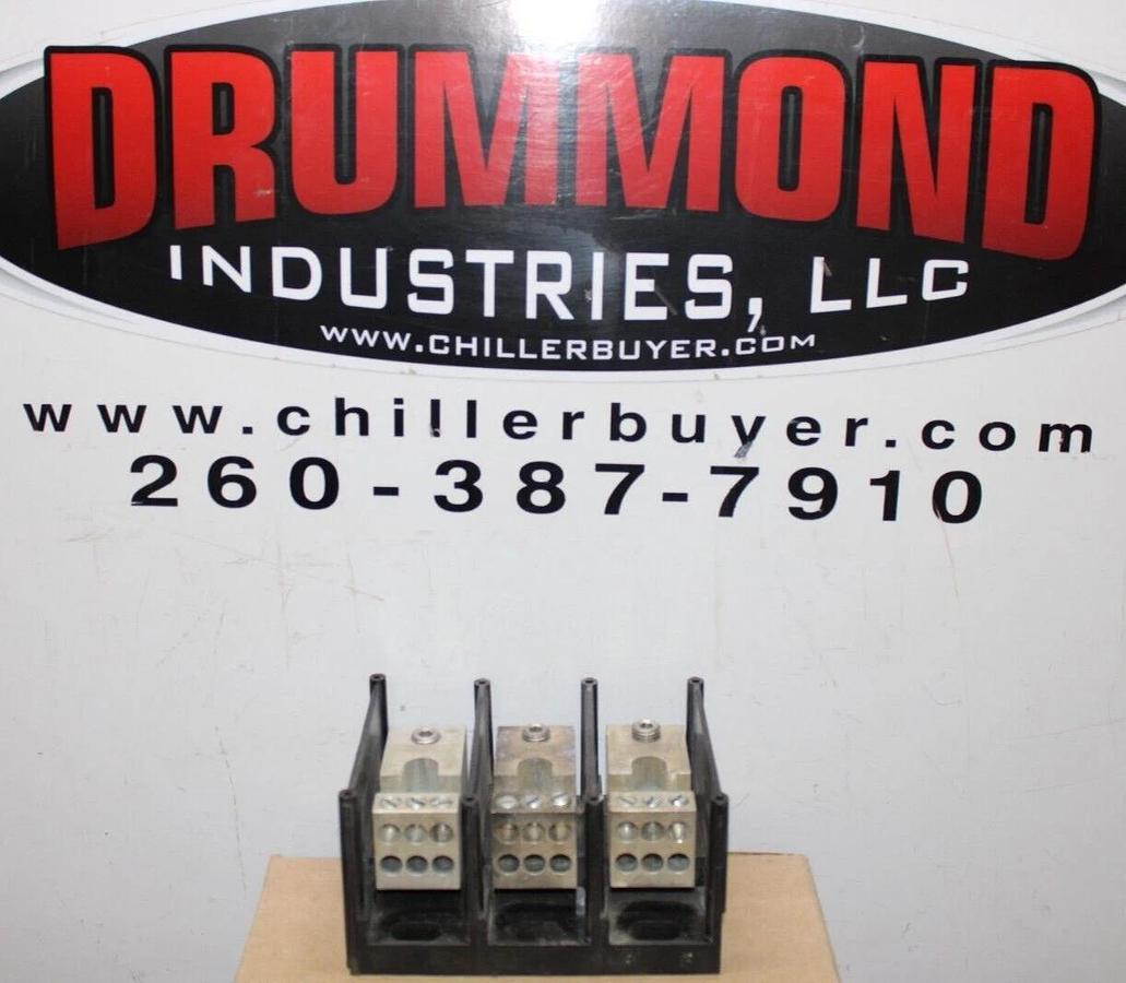 Used BURNDYCAT POWER DISTRIBUTION TERMINAL LUG BDB-16-2/0-3 3-POLE 600 VAC