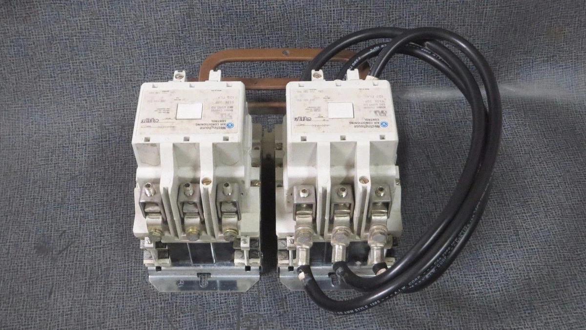 Used WESTINGHOUSE REVERSING CONTACTOR SET A201KEC (2) SIZE 3 DP 120 AMP 120V COILS