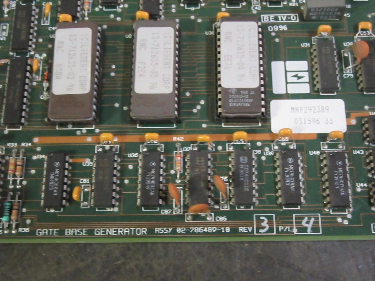 Used LIEBERT GATE BASE GENERATOR CARD 02-786489-10 REV 3 P/L 4 *WARRANTY INCLUDED*
