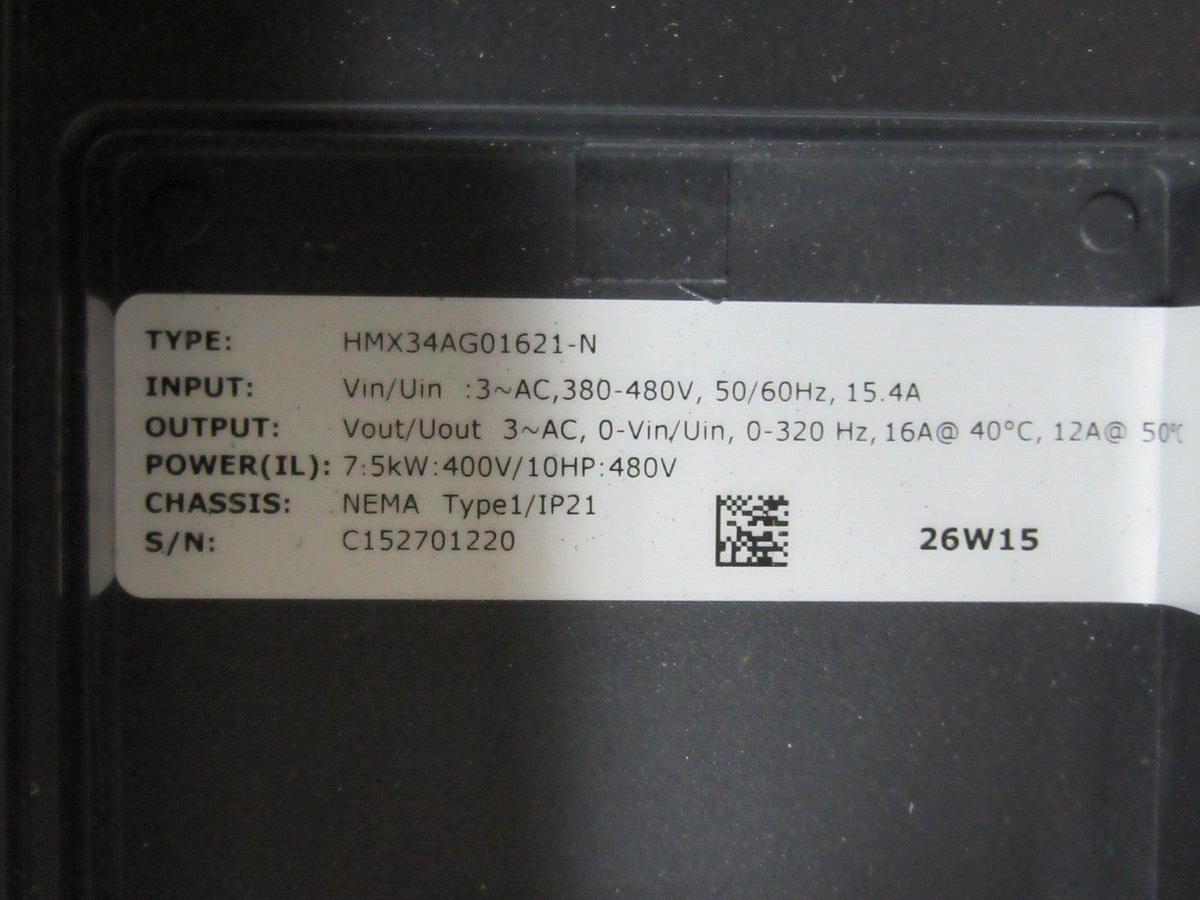 Used EATON VARIABLE SPEED DRIVE H-MAX INTELLIPASS HMX0143NA 480 VAC 14 AMP 10 HP