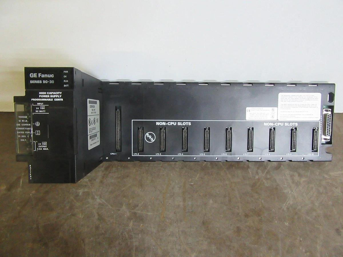 Used GE FANUC POWER SUPPLY MODULE AND 10-SLOT BASE IC693PWR331A IC693CHS391K