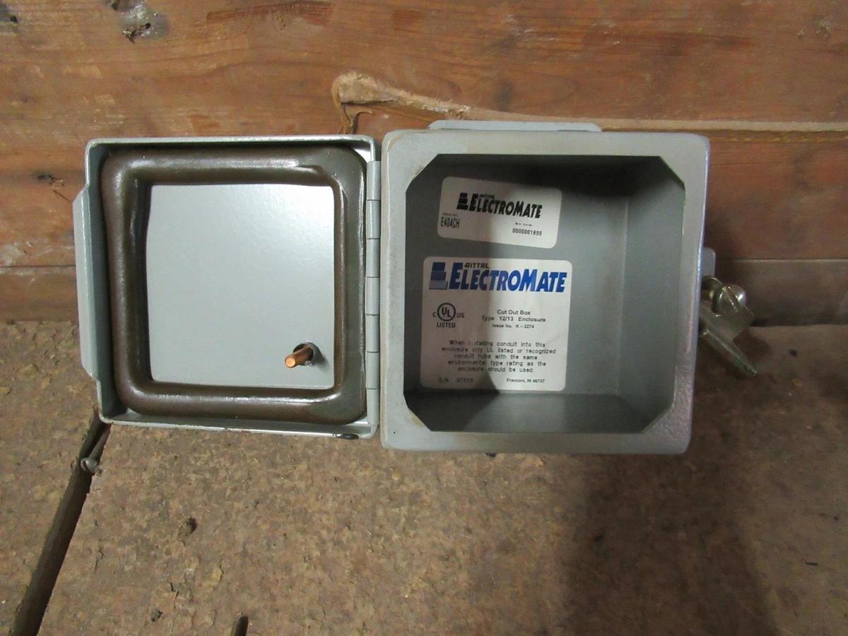 Used ELECTROMATE ENCLOSURE TYPE 12,13 E-404CH 4" x 4" x 3" **WARRANTY INCLUDED**