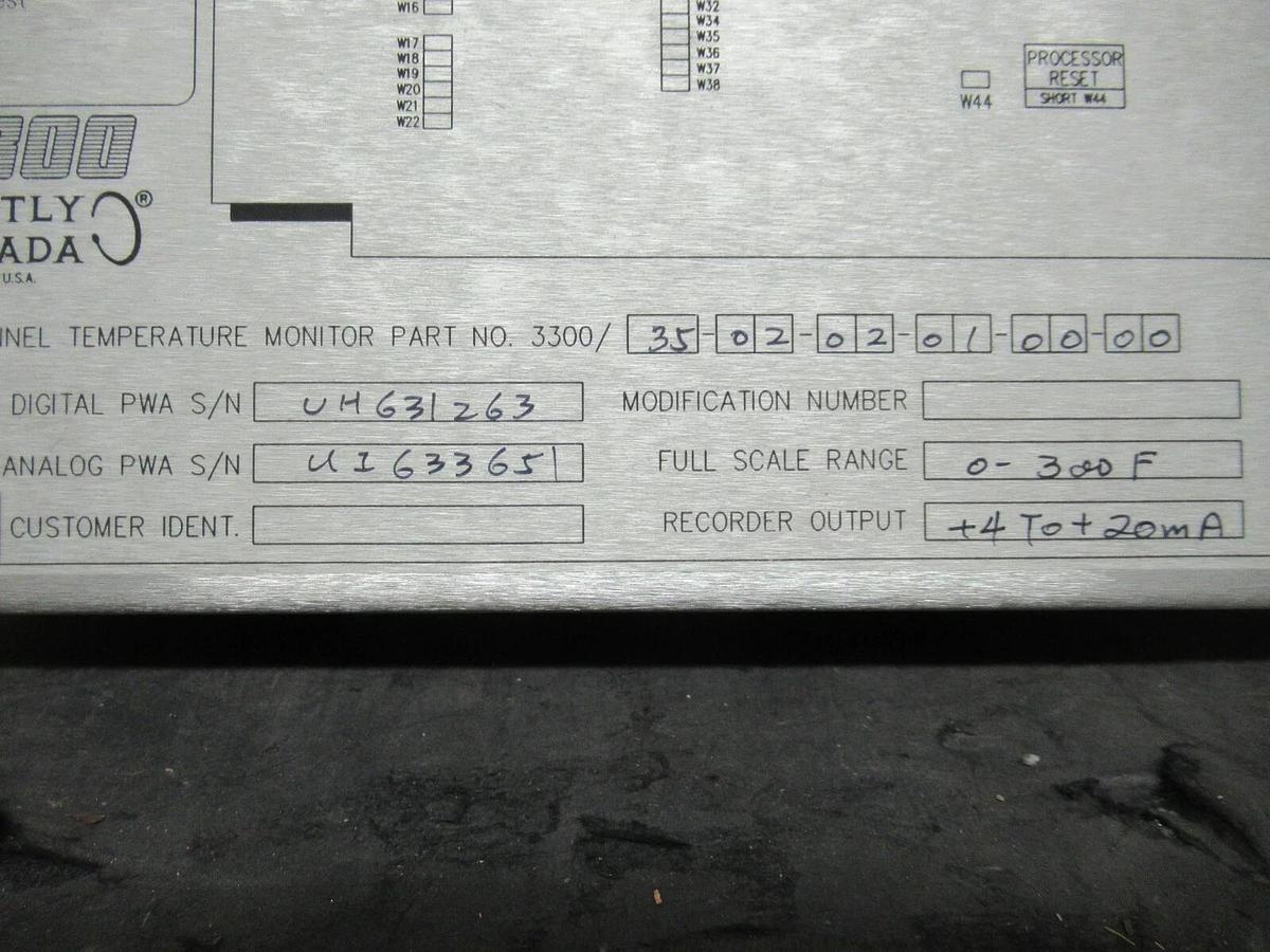 Used BENTLY NEVADA 6 CHANNEL TEMP. MONITOR 81672-01 REV. E 3300/35-02-02-01-00-00