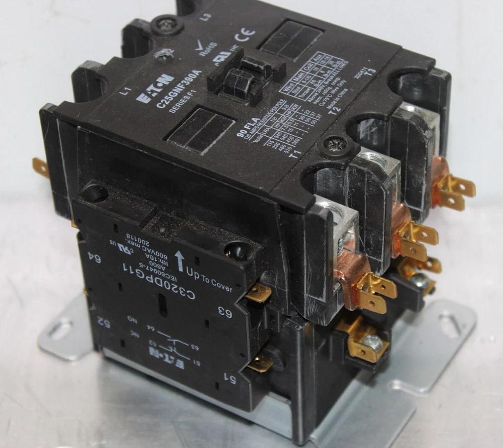 Used EATON CONTACTOR C25GNF390A 90 AMP 600 VOLT 50 HP 37 KW 3-PHASE 3-POLE