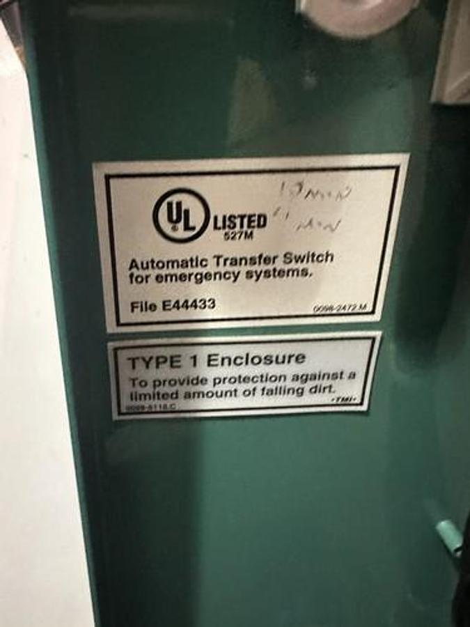 Used 100 AMP ONAN ATS AUTOMATIC TRANSFER SWITCH 240 V 1 PH 3 POLE LTB-4488634