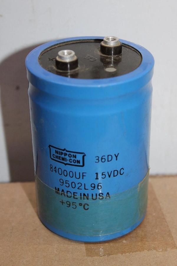 Used NIPPON CHEMI-CON CAPACITOR 9502L96 15 VDC 84000 uF **WARRANTY INCLUDED**
