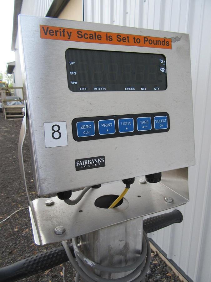 Used 3' X 3' SPX / GSE PROVEX PORTABLE FOOD GRADE STAINLESS FLOOR SCALE FAIRBANKS