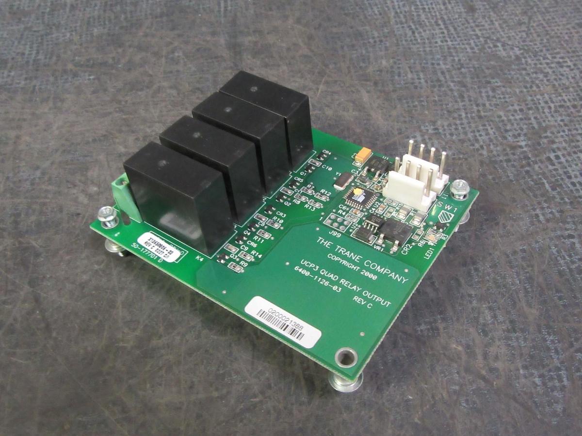 Used TRANE UCP3 QUAD RELAY OUTPUT  MODEL/REVISION: 6400-1126-03 REV C X13650806-03