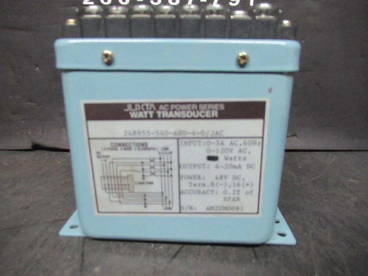 Used YOKOGAWA JUXTA WATT TRANSDUCER 248955-540-AHD-4-0/JAC 120V 5A 3-PHASE 4-WIRE