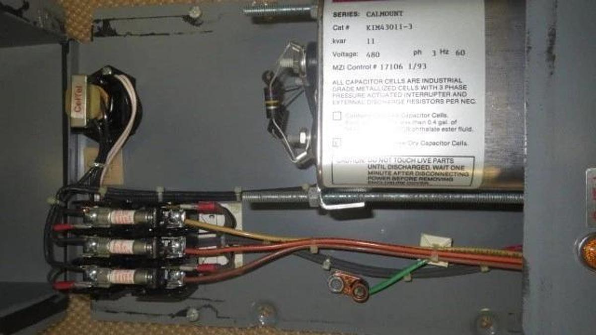 Used MYRON ZUCKER CALMOUNT CAPACITOR KIM43011-3 11 KVAR 480V 3 PHASE *WARRANTY*