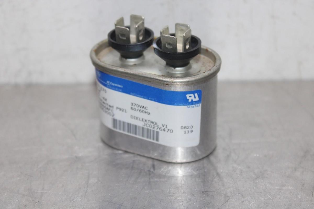 Used GENERAL ELECTRIC DIELEKTROL VI CAPACITOR 27L570 5uF 370 VAC 50/60 HZ A10000AFC