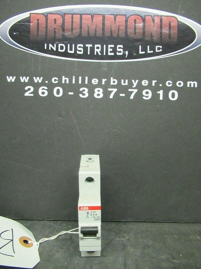 Used 6 AMP ABB BREAKER S201-K6 230 VAC 1 POLE **WARRANTY INCLUDED**