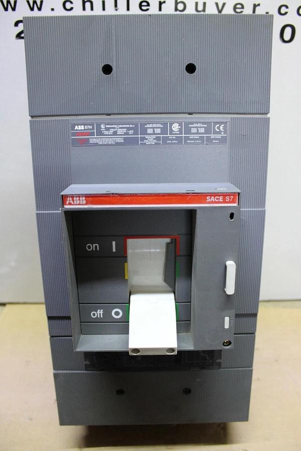 Used ABB CIRCUIT BREAKER SACE S7H 1200 AMP 600 VOLT 3-POLE SACE S7