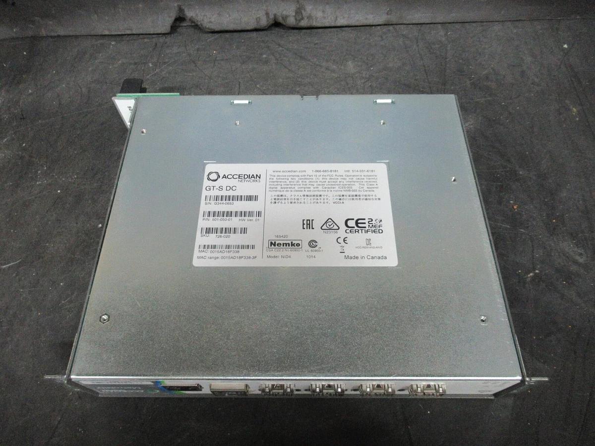 Used ACCEDIAN METRONID GT-S DC NETWORK INTERFACE 501-050-01 4-PORT *WARRANTY**