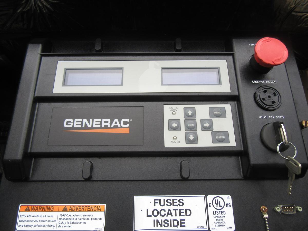 Used 48 KW DIESEL GENERATOR GENERAC 120/240 V FPT 366 HRS SOUND ENCLOSED VIDEO 50 KW