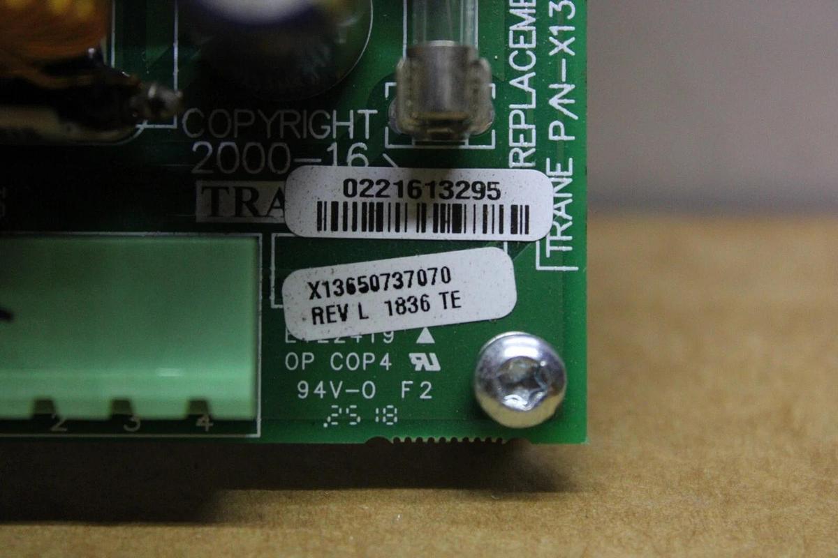 Used TRANE HVAC CONTROL CIRCUIT BOARD X13650737070 REV. L **WARRANTY**