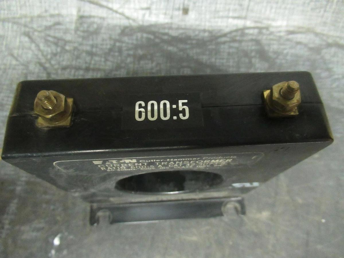 Used EATON CURRENT TRANSFORMER 42-3073-8 RATIO: 600:5A 50-400 HZ **WARRANTY**