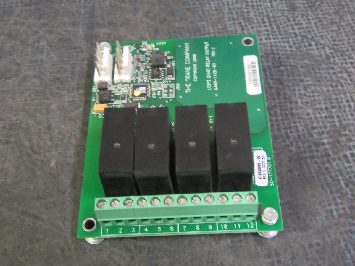 Used TRANE UCP3 QUAD RELAY OUTPUT  MODEL/REVISION: 6400-1126-03 REV C X13650806-03