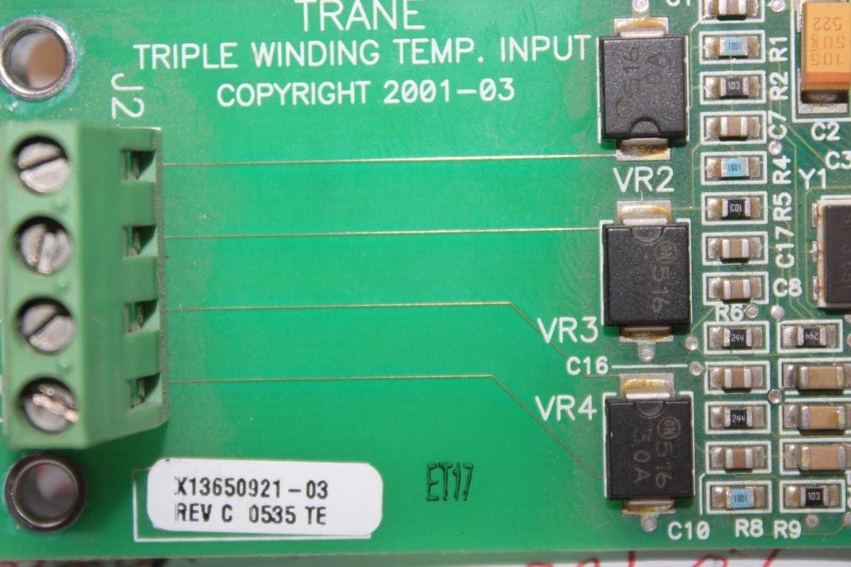 Used TRANE TRIPLE WINDING TEMPERATURE INPUT X13650921-03 REV. C **WARRANTY**