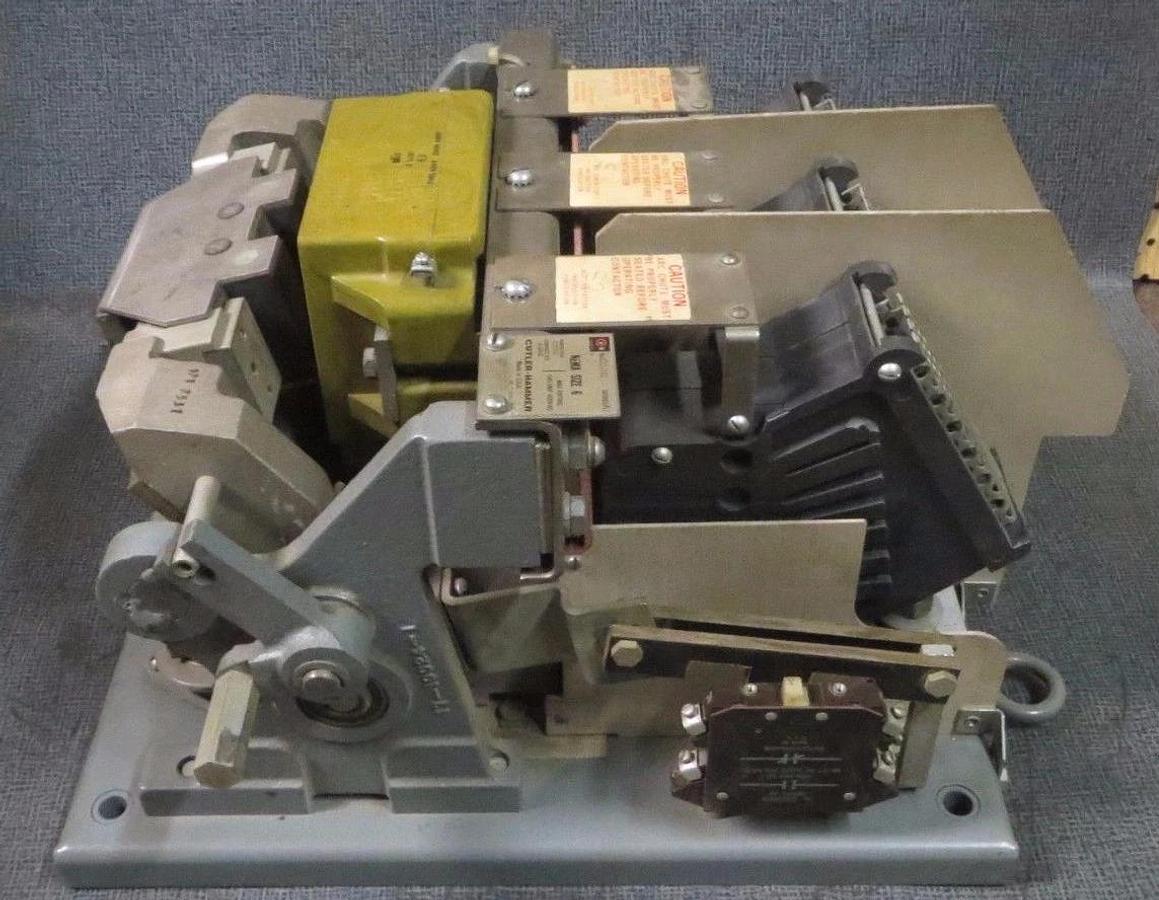 Used CUTLER HAMMER NEMA SIZE 6 CONTACTOR C10JN3 540 AMP 600V W/ 480V COIL