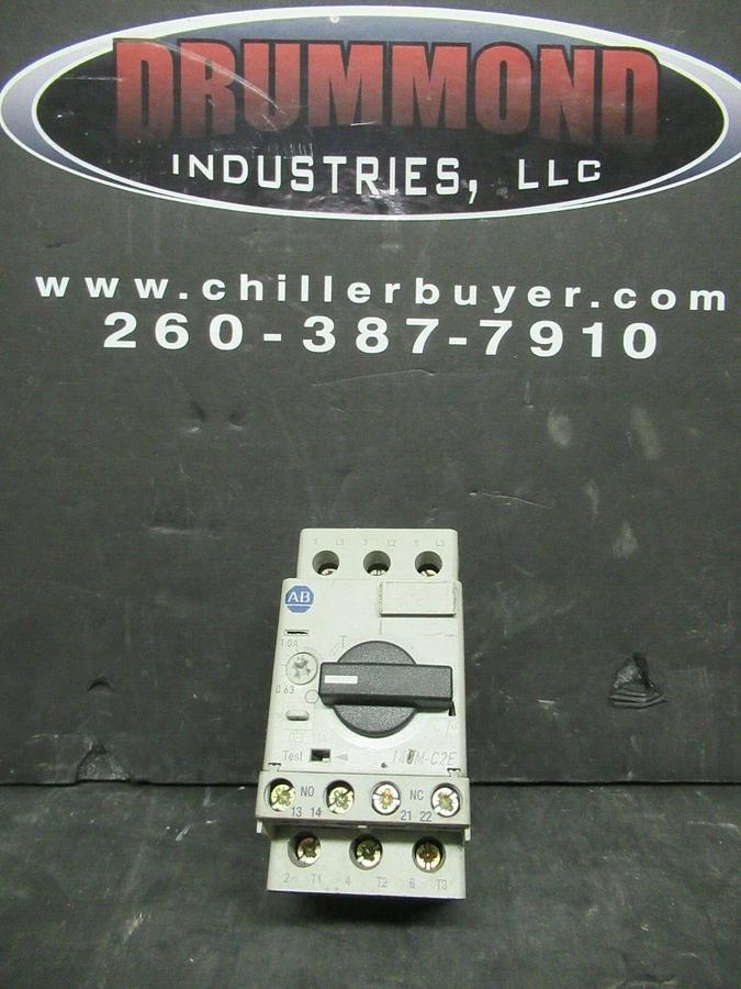 Used ALLEN BRADLEY MANUAL MOTOR START 140M-C2E-B10 SER. A 1 AMP 600 VAC 0.75 HP