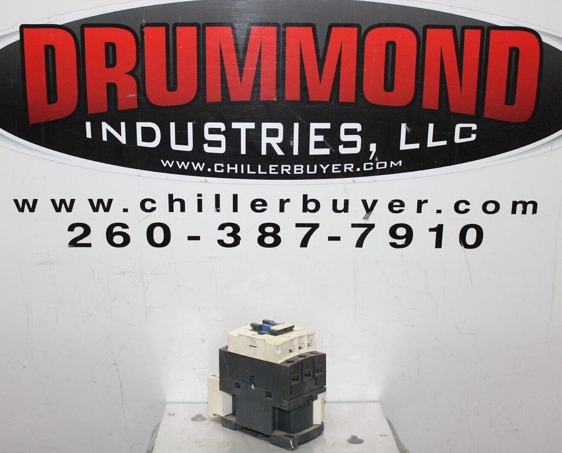 Used SCHNEIDER CONTACTOR LC1D09 25 AMP 600 VAC 3-POLE 3-PHASE 7.5 HP W/ LAD4BBVG