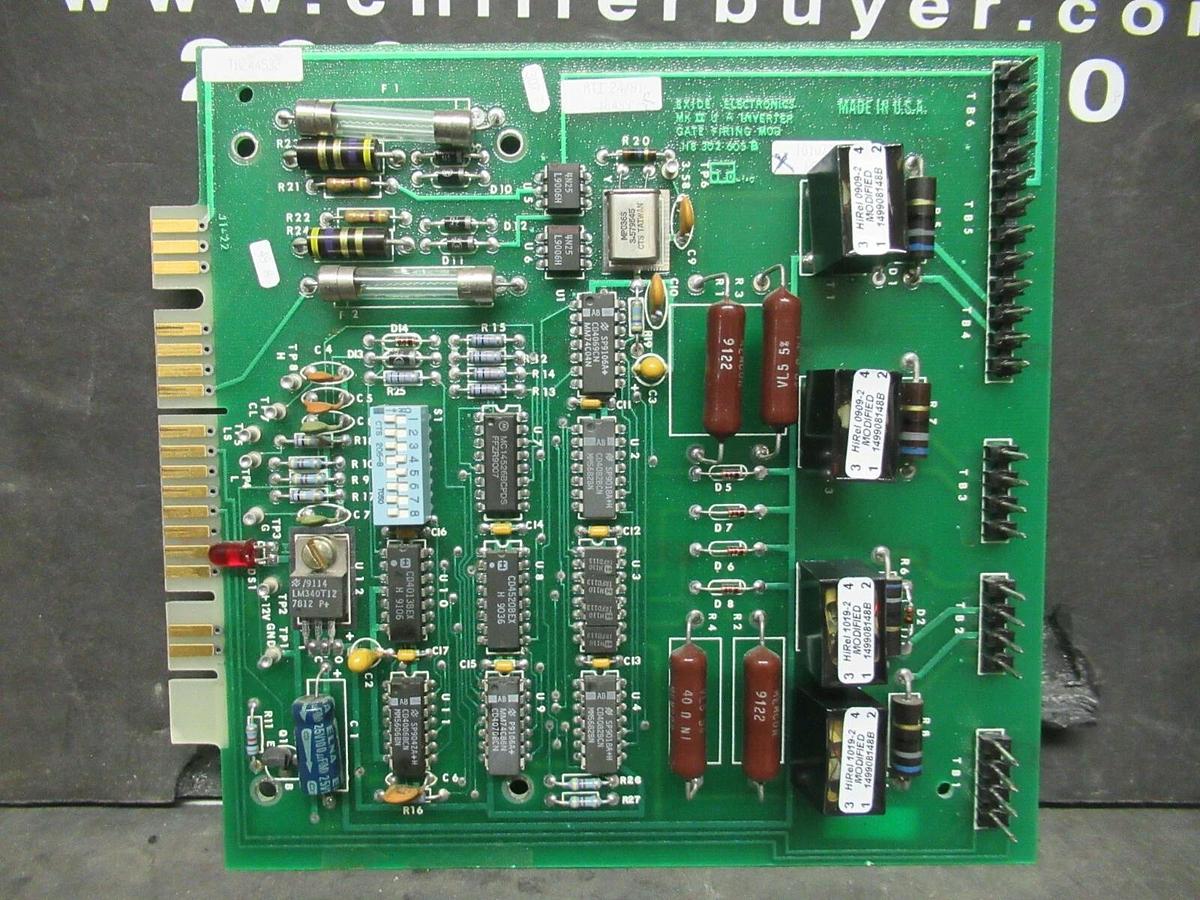 Used EXIDE MK II INVERTER GATE FIRING BOARD MODULE 118 302 605 REV B 101072720 REV A
