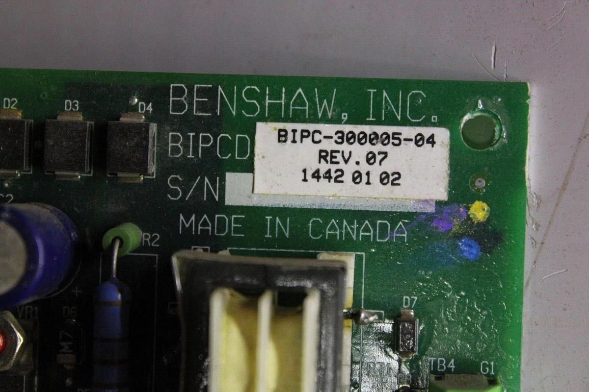 Used BENSHAW STARTER CIRCUIT BOARD BIPC-30005-04 REV. 07 **WARRANTY INCLUDED**
