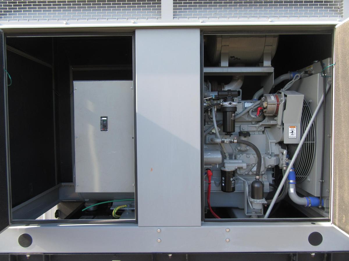 Used 50 KW DIESEL GENERATOR MTU 120/240 V JOHN DEERE SOUND ENCLOSED 499 HRS VIDEO