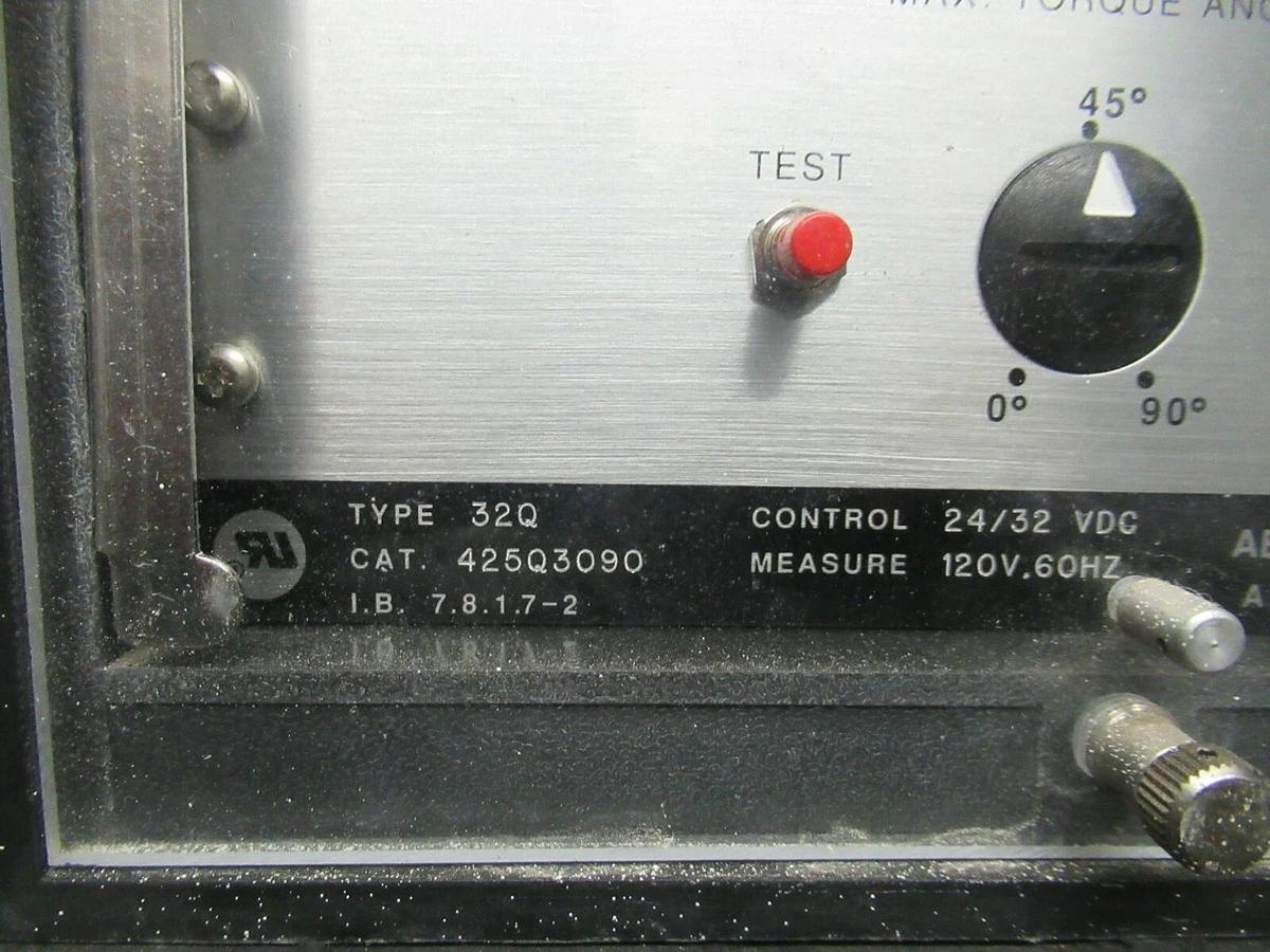 Used CIRCUIT SHIELD DIRECTIONAL RELAY TYPE 32Q 425Q3090 ABB T&D COMPANY 24/32 VDC