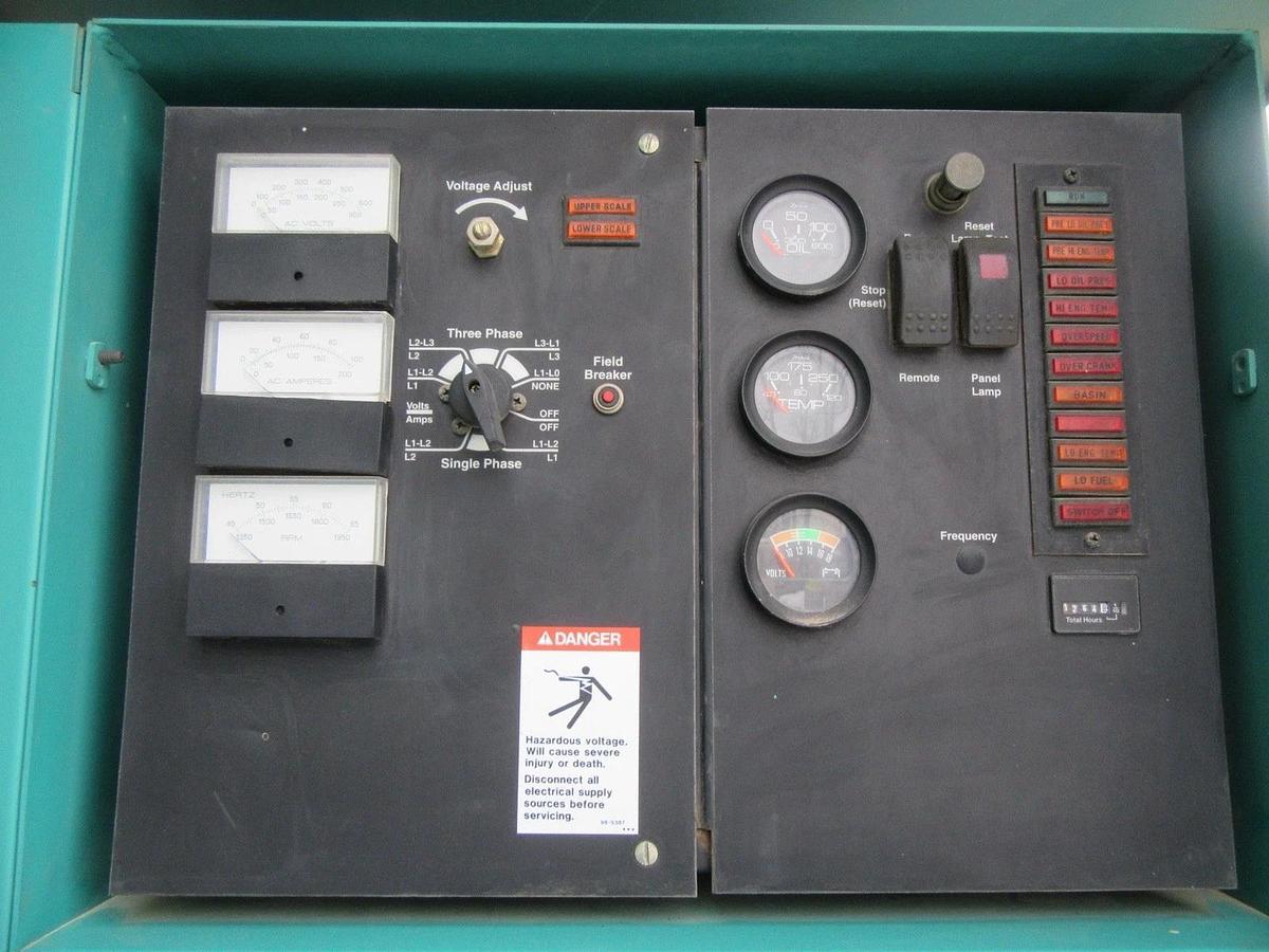 Used 40 KW 50 KW DIESEL GENERATOR CUMMINS 120/240V B3.9-G1 RECONNECTABLE VIDEO