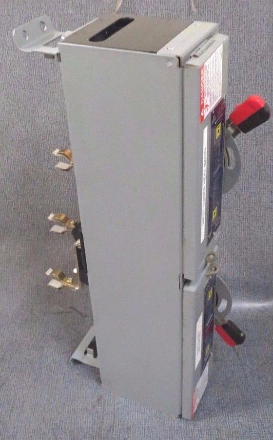 Used SQUARE D DUAL FUSIBLE SWITCH QMB361TW SERIES E1 30 AMP 3 POLE 600 VAC 20 HP