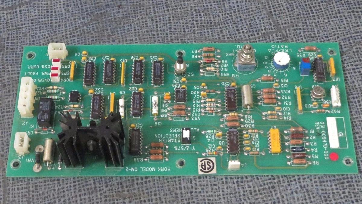 Used YORK CURRENT CONTROL CM-2 CIRCUIT BOARD MODEL 031-00947D-000 REV A **WARRANTY**