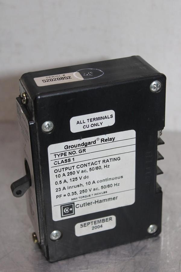 Used CUTLER-HAMMER GROUNDGARD RELAY 5264C09H01 10 AMP 250 VAC 50/60 HZ *WARRANTY*
