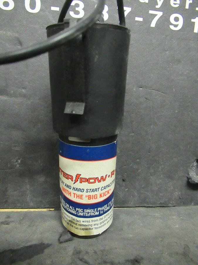 Used SUPCO SPP5 HARD START CAPACITOR STARTER POW-R-PAK 115 - 288 VAC 1/2 - 10 HP 22 A