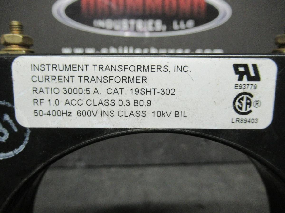Used INSTRUMENT CURRENT TRANSFORMER RATIO: 3000:5 A 19SHT-302
