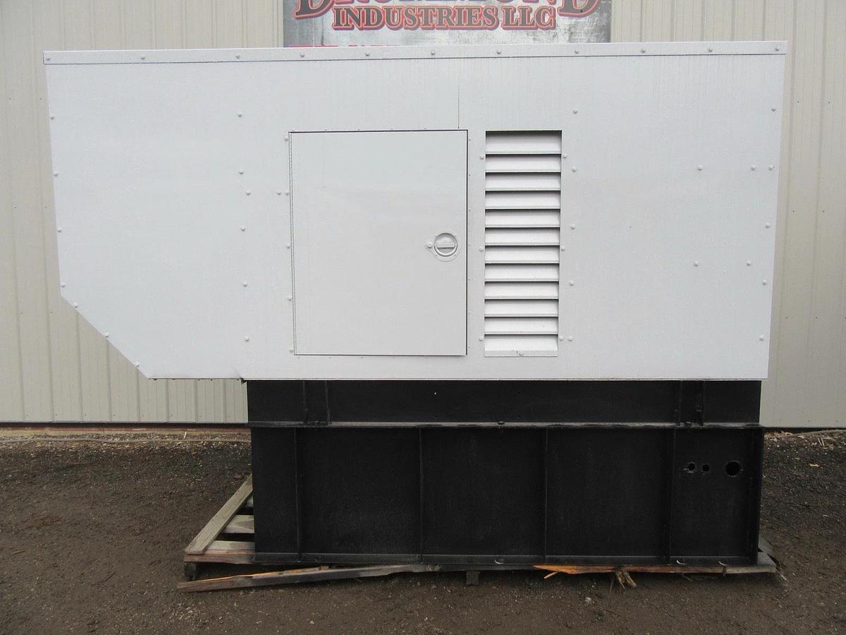 Used 50 KW DIESEL GENERATOR ISUZU 4BG1T 120/240 V SINGLE PH RE-CONNECTABLE ENCLOSED