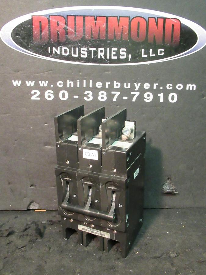 Used AIRPAX 3 POLE 38 AMP BREAKER 600 VAC 219-3-2600-449 44 TRIP AMPS HH83XB449-B