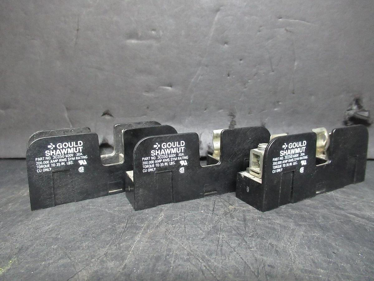 Used (3) GOULD SHAWMUT SINGLE POLE 30350 30 AMP 600 VOLT **WARRANTY INLCLUDED**