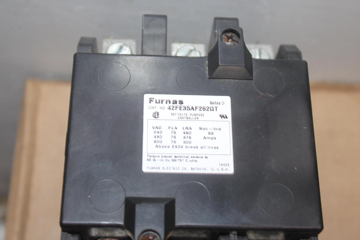 Used CUTLER HAMMER CONTACTOR C825HN10 120 AMP 600 VAC 3-POLE COIL: 120V