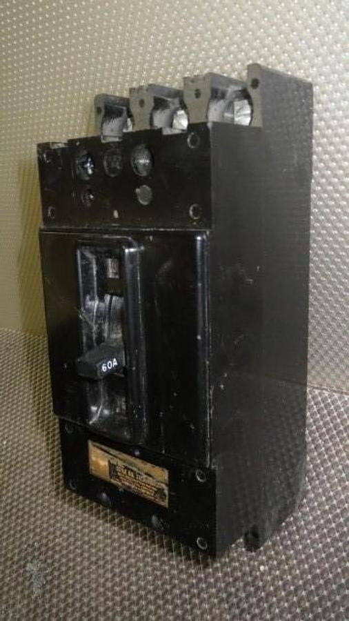 Used WESTINGHOUSE BREAKER 60 AMP 600 VAC 3 POLE STYLE 371B376G17 **WARRANTY**