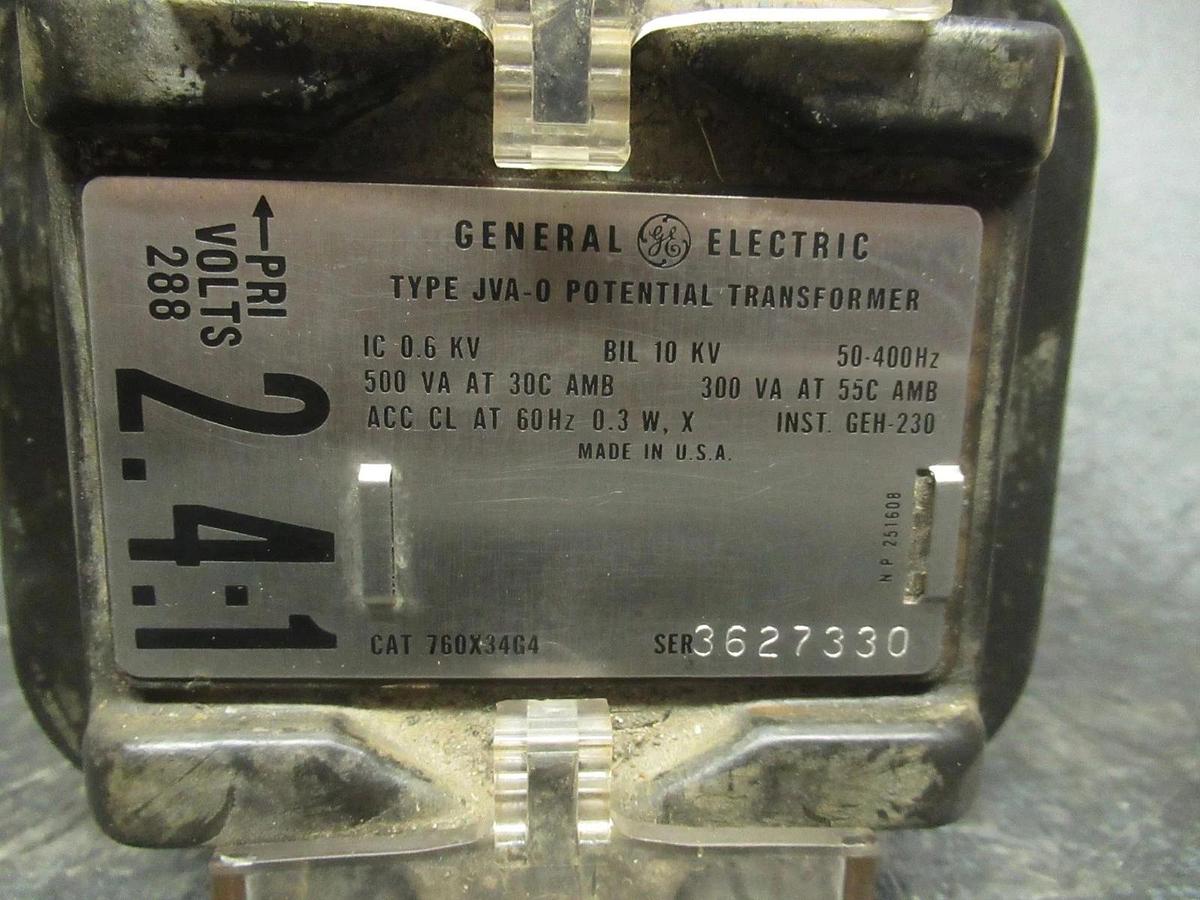 Used GENERAL ELECTRIC TRANSFORMER 760X34G4 RATIO: 2.4:1 288V 60HZ **WARRANTY**