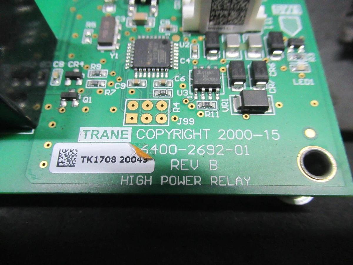Used TRANE HIGH POWER RELAY 6400-2692-01 REV. B / KJ1708 REV. E **WARRANTY**
