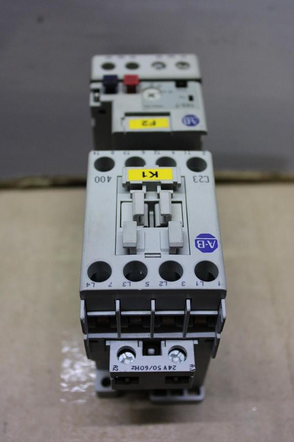 Used ALLEN BRADLEY STARTER 100-C23*400 W/ 193-T1AC25 600 VAC 30 AMP 15 HP *WARRANTY*